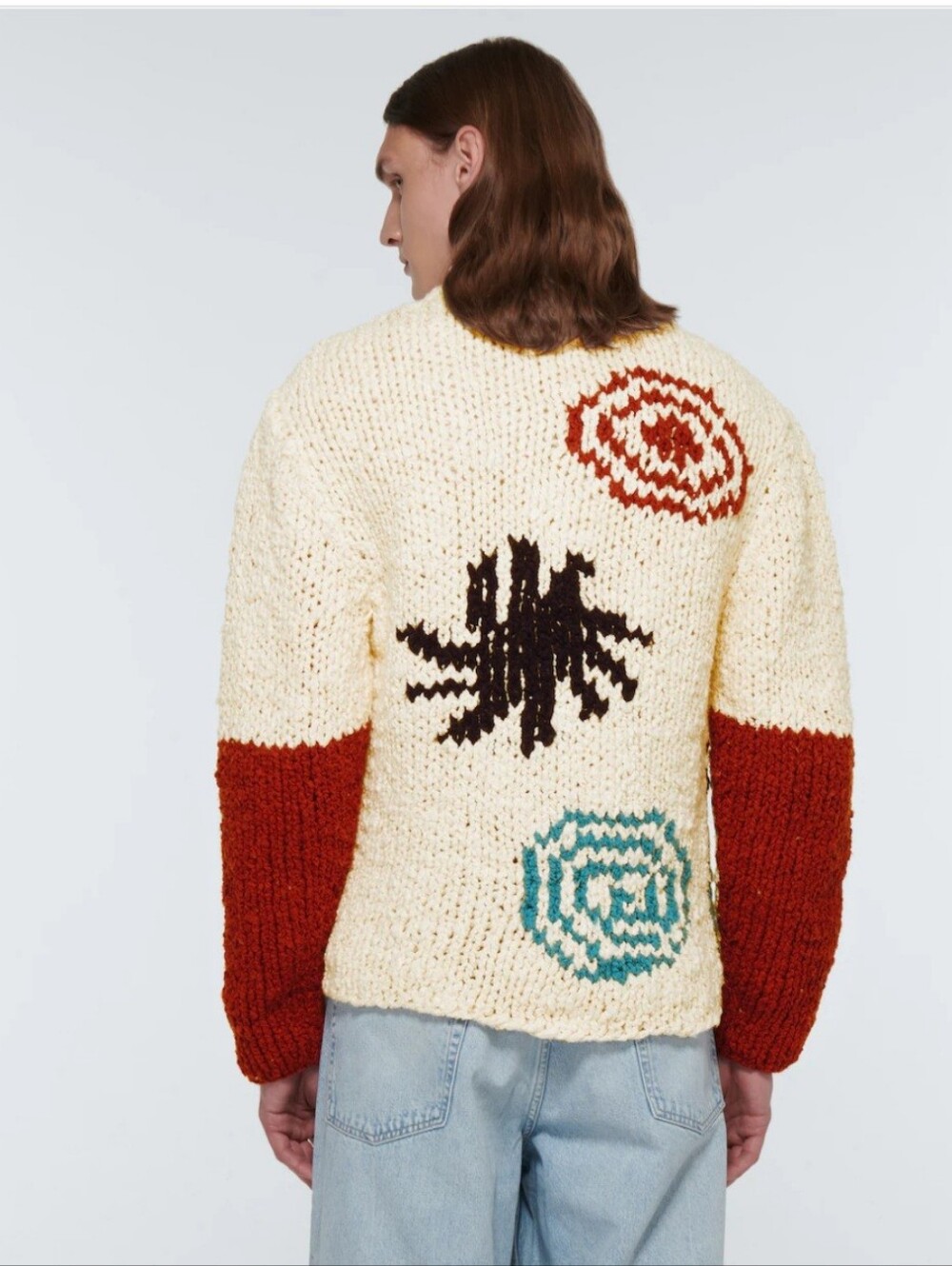The Elder Statesman Block N Spiral Bouclé Sweater Men's Medium/Large